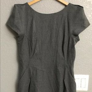 Ted Baker gray wool dress with pockets